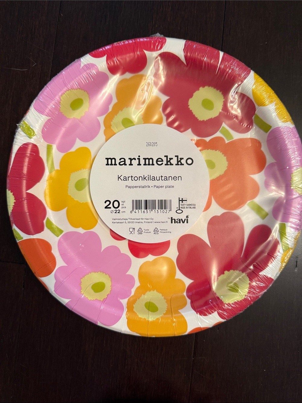 Marimekko Pink Yellow Floral Disposable Party Tableware Set - Picture 3 of 5